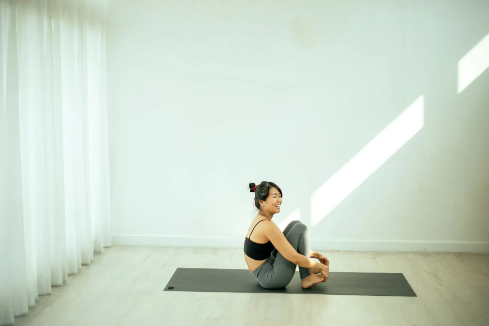 A calm yoga session in a bright studio in Pune